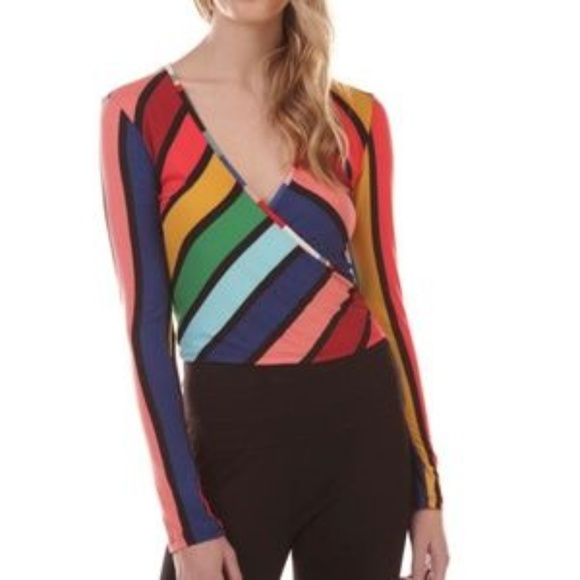 ❤LAST DAY❤COLORFUL WRAP TOP - Picture 4 of 4